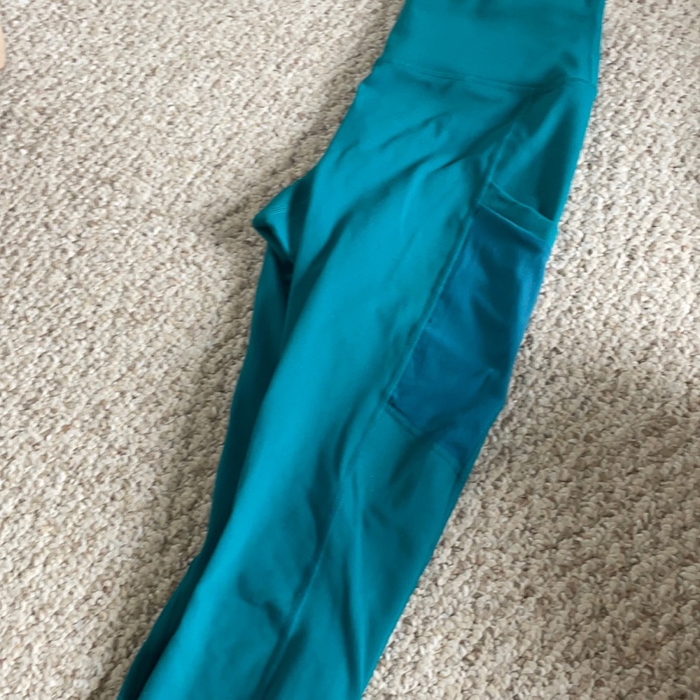 Green PowerHold by Fabletics Workout Leggings